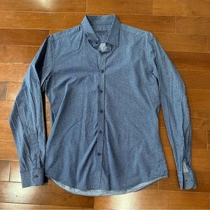 Sayki men's dress shirt medium blue